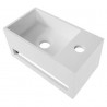 Veroni solid surface lavabo porte serviette blanc avec trou pour robinet droite 35.8×20.5×15.7cm