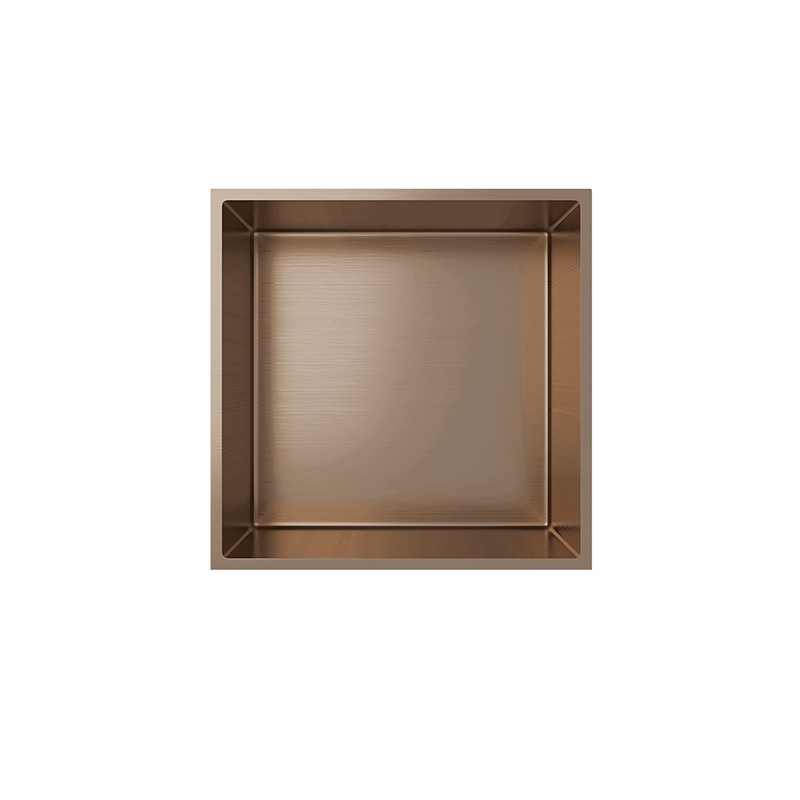 Aloni niche encastrable cuivre brossé 305x305x100mm