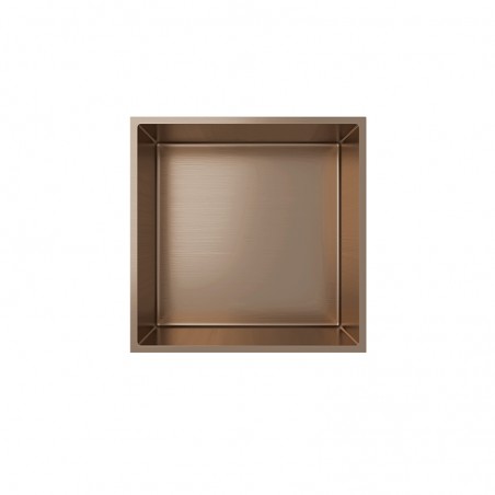 Aloni niche encastrable cuivre brossé 305x305x100mm