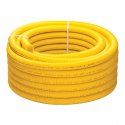 Belrad inox dn15x25m tuyau PLT ondule en rouleau gaine jaune