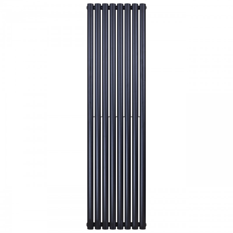 Belrad radiateur verticale ovale noir mat  double 1800x472-8 elements - 1640w