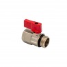 Belrad mini vanne a bille MF 1/2" - rouge