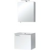 Meuble Bizzy 60/60 avec armoire toilette 60 avec éclairage coloris blanc