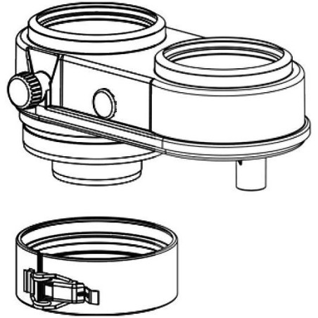 ACV adaptateur concentrique-parallele diamètre 60/100-80/80 pour Ilea