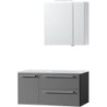 Meuble combo uni coloris ardoise 105 droite solid avec armoire toilette 60