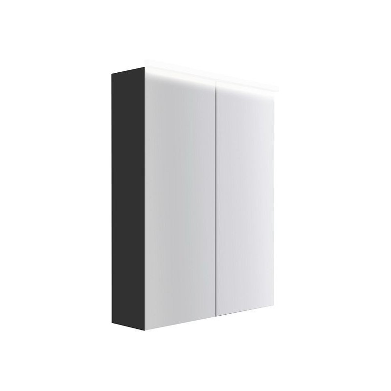 Armoire toilette Coffee 2 portes 600mm 4250k graphite doux mat