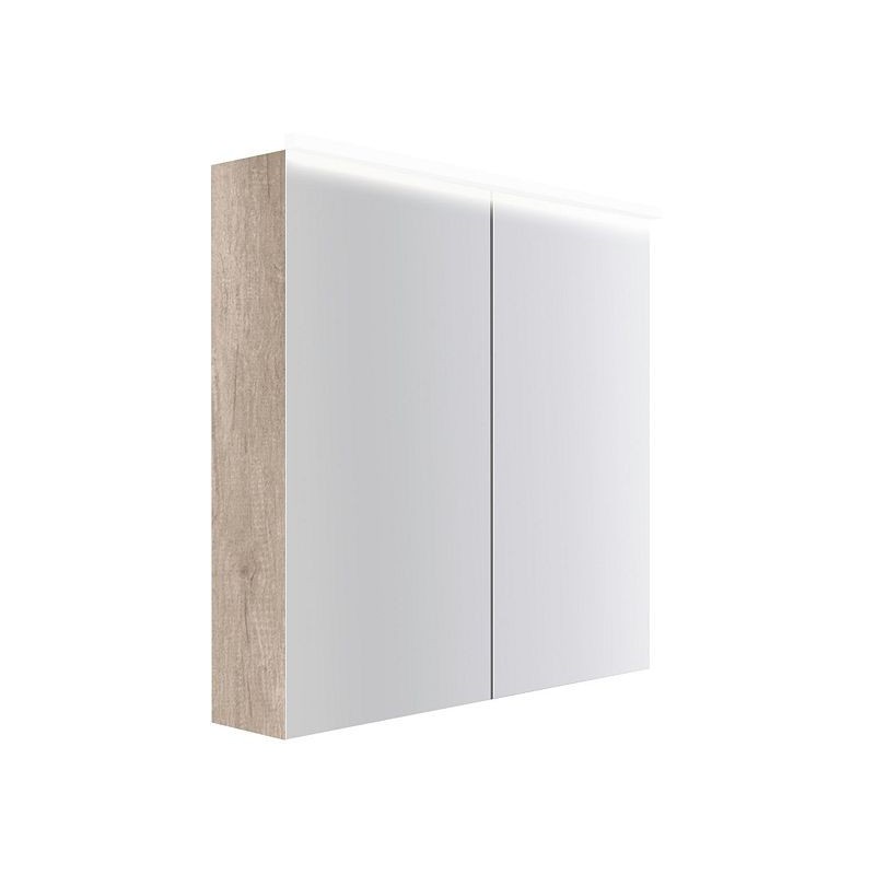 Armoire toilette Coffee 2 portes 800mm 4250k chêne decor flanelle