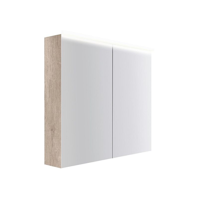 Armoire toilette Coffee 2 portes 900mm 4250k chêne decor flanelle