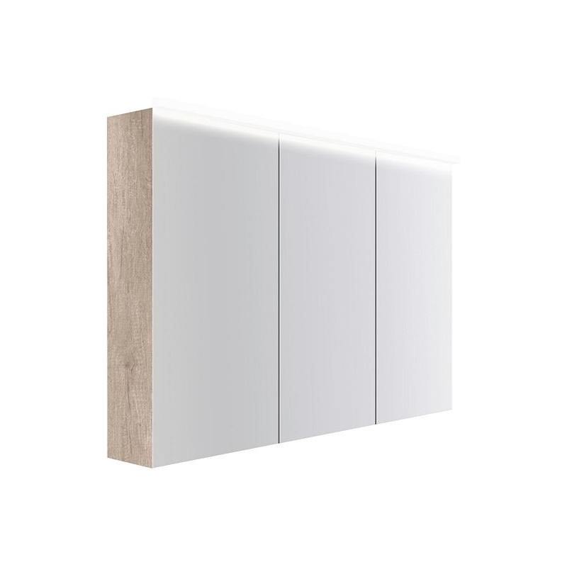 Armoire toilette Coffee 3 portes 1200mm 4250k chêne decor flanelle