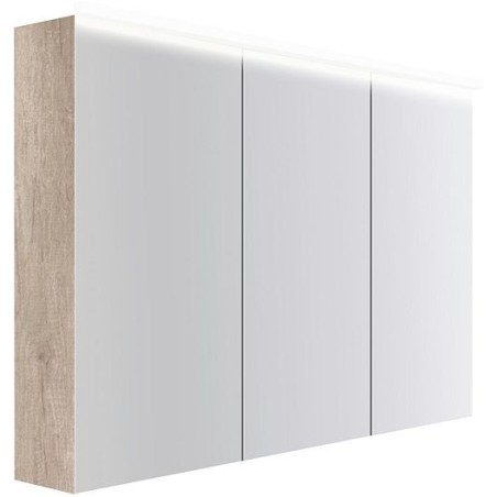 Armoire toilette Coffee 3 portes 1200mm 4250k chêne decor flanelle