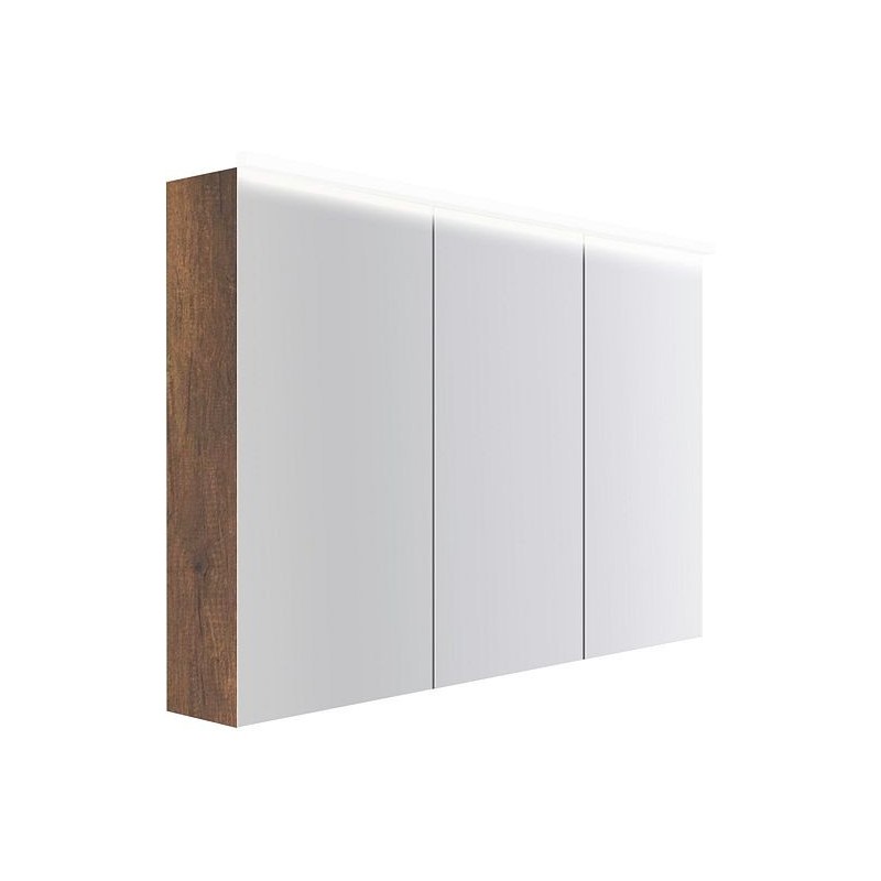 Armoire toilette Coffee 3 portes 1200mm 4250k chêne decor rouille