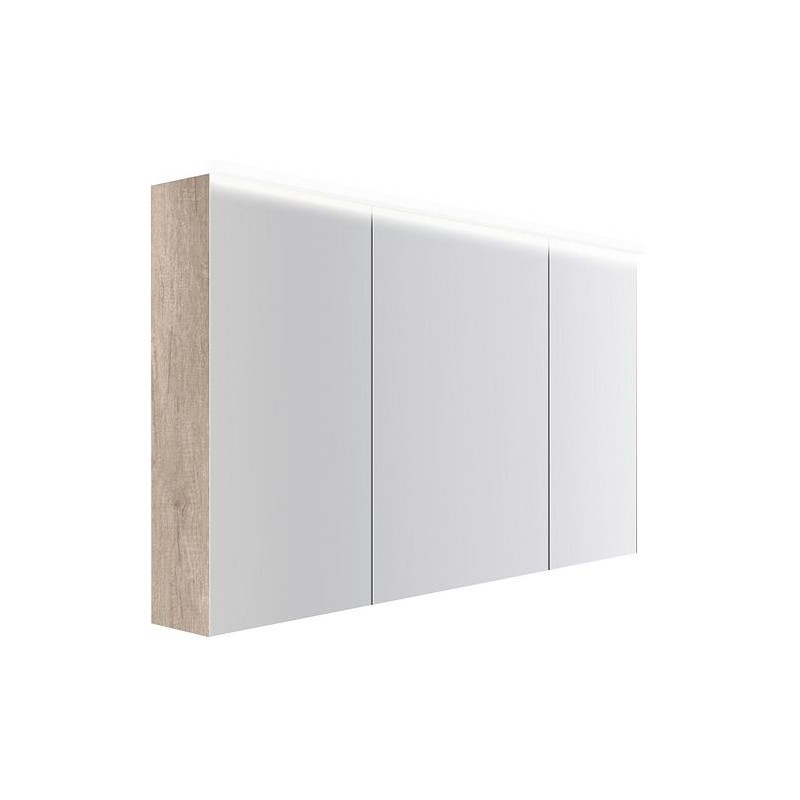 Armoire toilette Coffee 3 portes 1400mm 4250k chêne decor flanelle