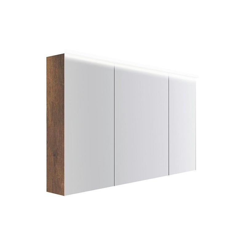 Armoire toilette Coffee 3 portes 1400mm 4250k chêne decor rouille