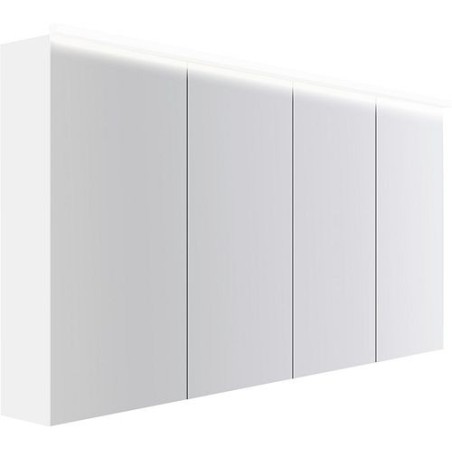 Armoire toilette Coffee 4 portes 1600mm 4250k blanc mat