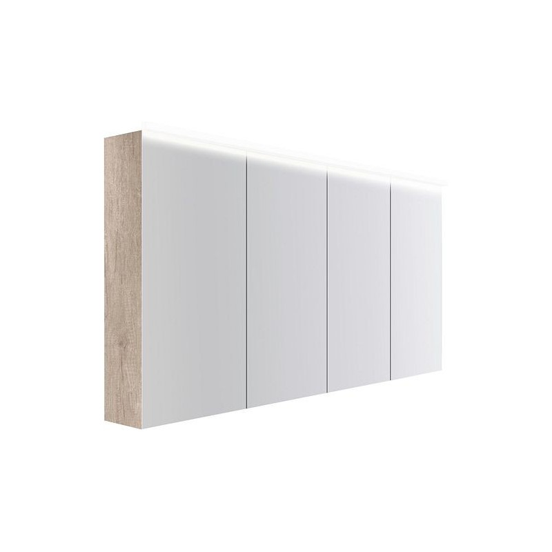 Armoire toilette Coffee 4 portes 1600mm 4250k chêne decor flanelle