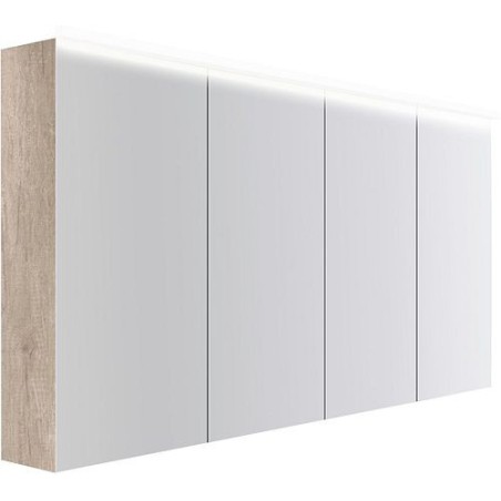 Armoire toilette Coffee 4 portes 1600mm 4250k chêne decor flanelle