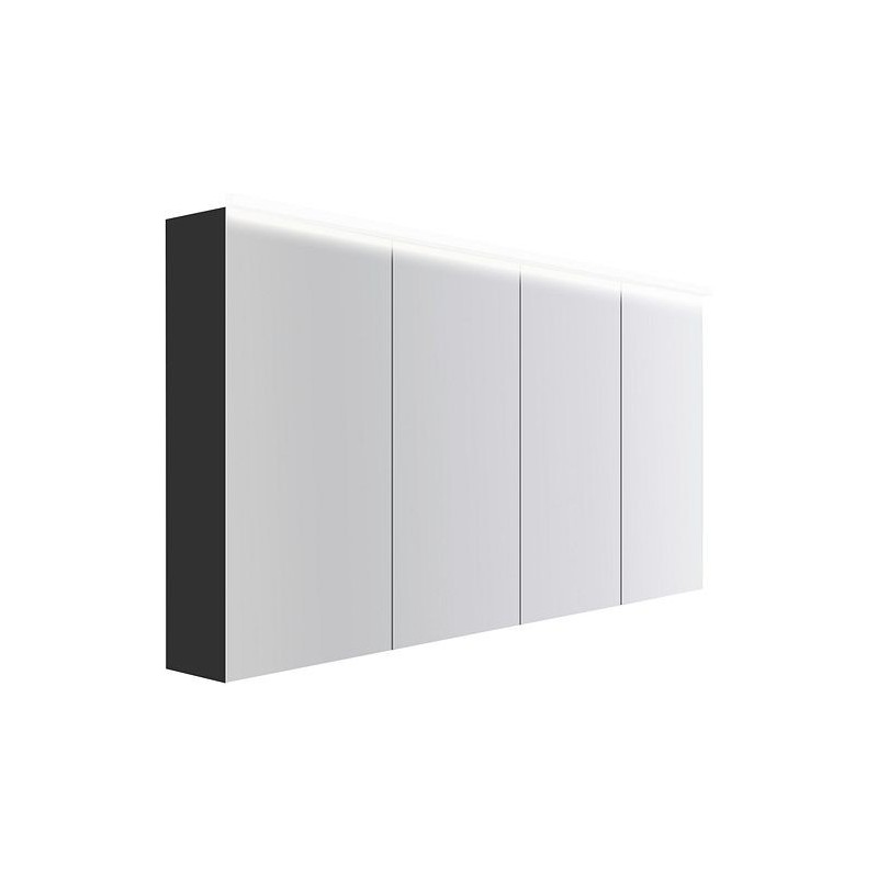 Armoire toilette Coffee 4 portes 1600mm 4250k graphite doux mat