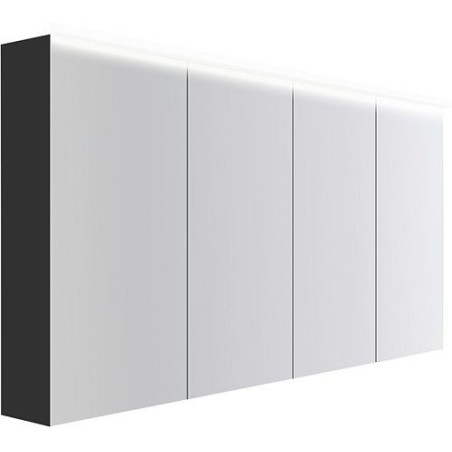 Armoire toilette Coffee 4 portes 1600mm 4250k graphite doux mat