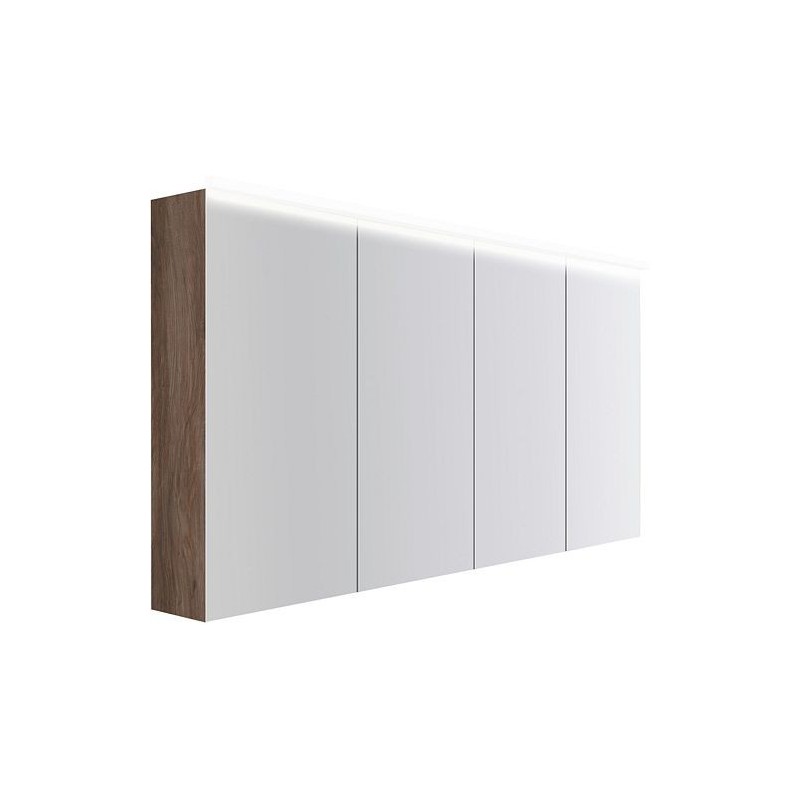 Armoire toilette Coffee 4 portes 1600mm 4250k noyer decor velours