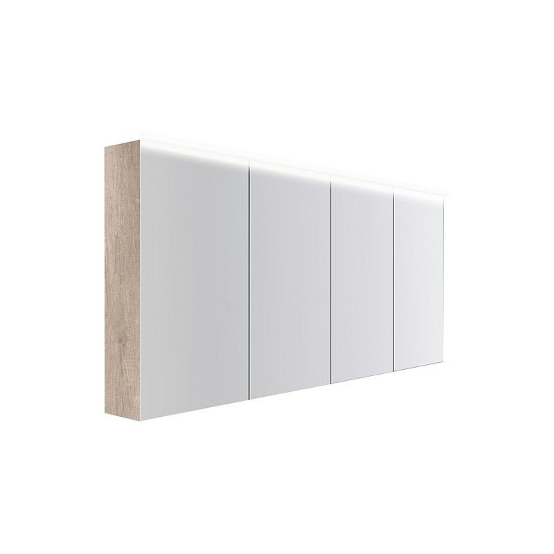 Armoire toilette Coffee 4 portes 1800mm 4250k chêne decor flanelle