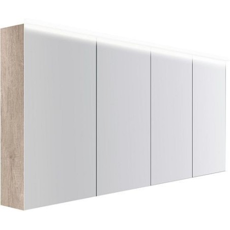 Armoire toilette Coffee 4 portes 1800mm 4250k chêne decor flanelle