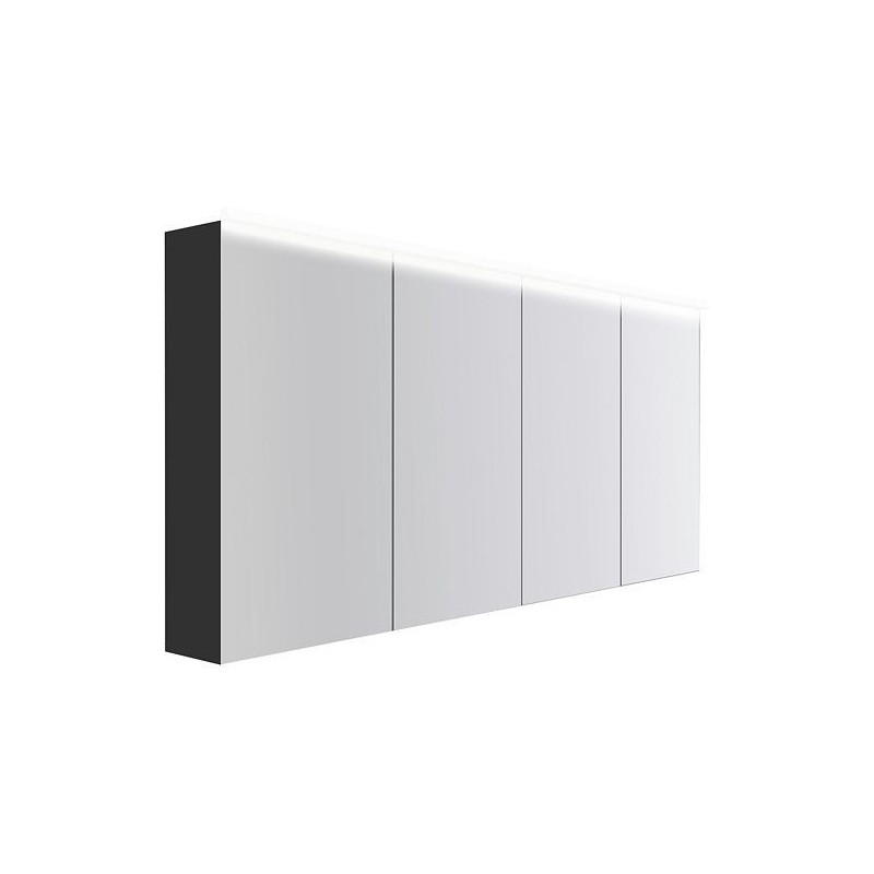 Armoire toilette Coffee 4 portes 1800mm 4250k graphite doux mat