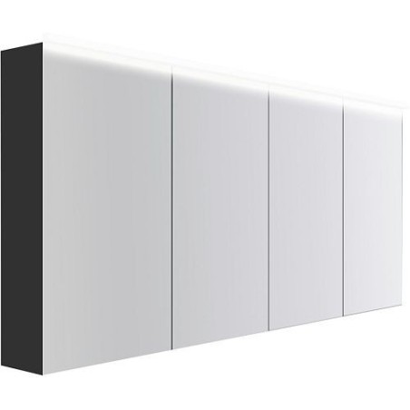 Armoire toilette Coffee 4 portes 1800mm 4250k graphite doux mat