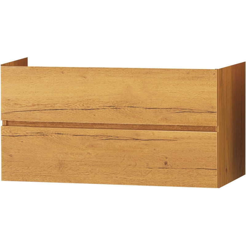 Sous meuble Molto 2 tiroirs 120cm chêne gold