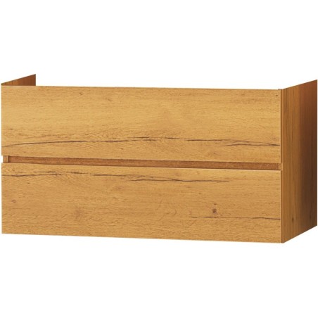 Sous meuble Molto 2 tiroirs 120cm chêne gold