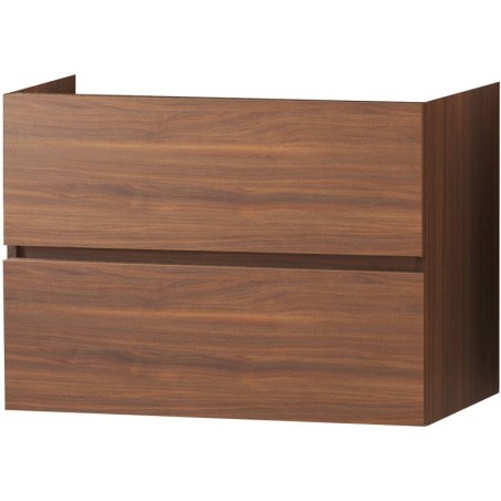 Sous meuble Molto 2 tiroirs 80cm noyer