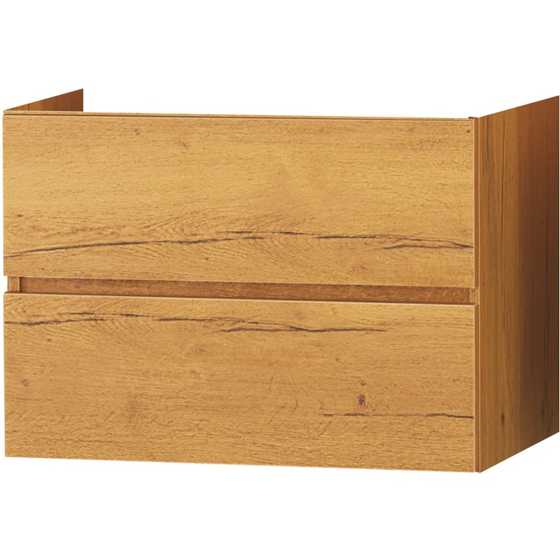 Sous meuble Molto 2 tiroirs 90cm chêne gold