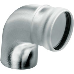 Uniflow coude 80mm 90° inox