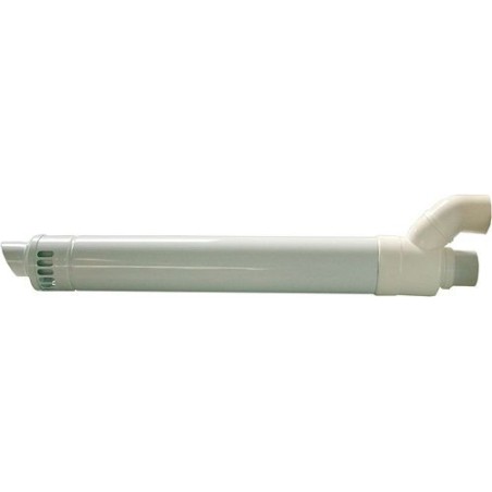 Poujoulat passage mural dualis 80-125mm 2x80mm alu/blanc