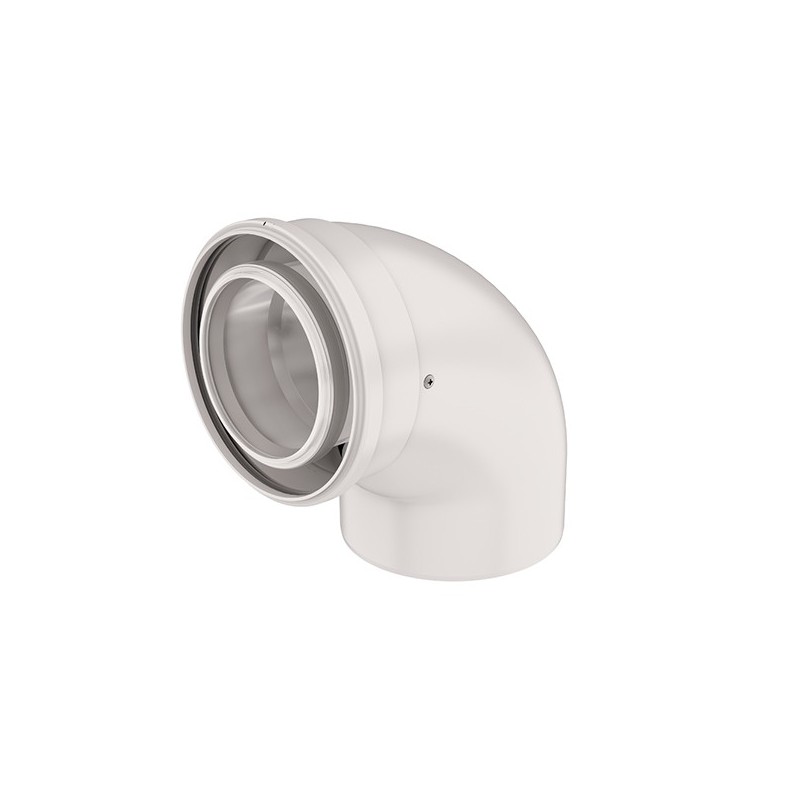 Ubbink rolux courde concentrique 90° 110/160 metal/pp