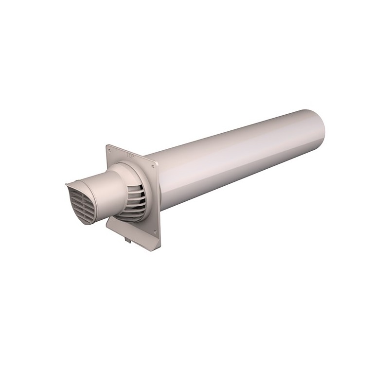 Ubbink rolux passage mural 100/150mm metal/pp