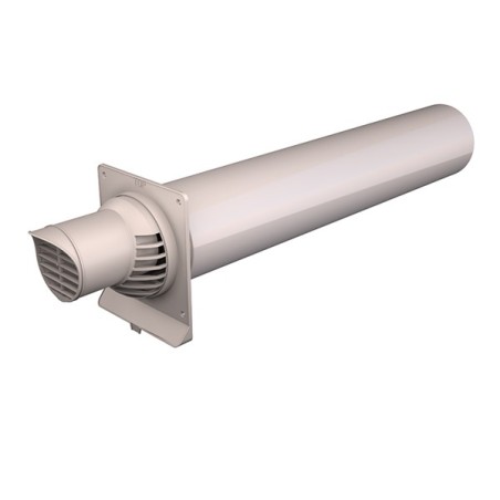 Ubbink rolux passage mural 100/150mm metal/pp