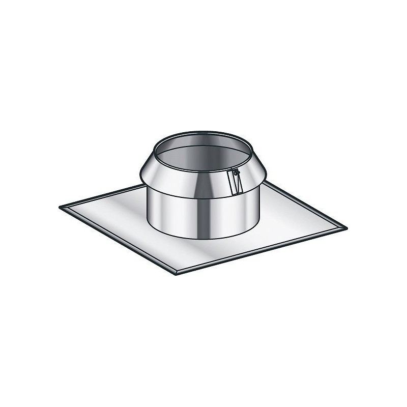 Poujoulat solin therm-inox toit plat 130mm