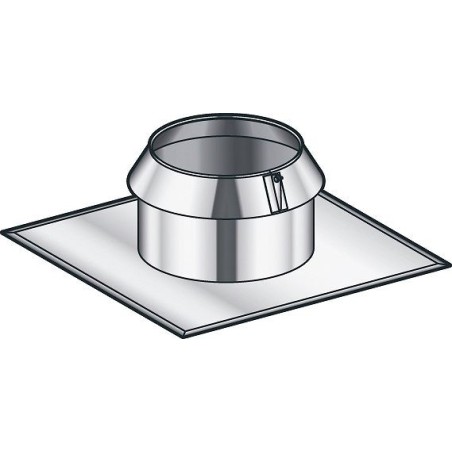 Poujoulat solin therm-inox toit plat 130mm