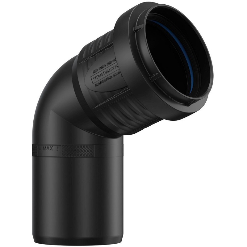 Pipelife coude PP 67,5°MF 50mm noir