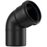 Pipelife coude PP 67,5°MF 75mm noir