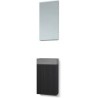Lave-mains forest béton/ 1 port/miroir chêne noir