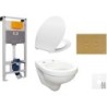 Saval wallfix WC suspendu D400 blink brushed gold