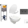 Saval wallfix WC suspendu D400 blink gun metal