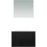 Meuble forest solo chêne noir 70cm marbre synthètique miroir