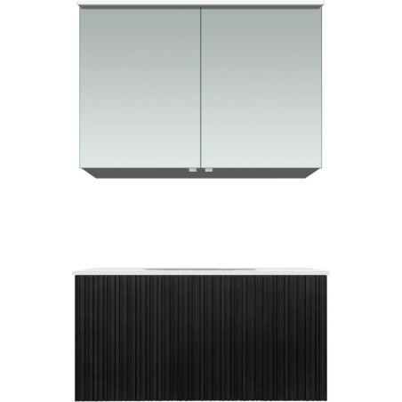 Meuble forest solo chêne noir 90cm xonyx armoire toilette