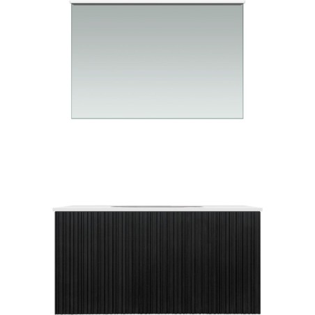 Meuble forest solo chêne noir 90cm xonyx miroir