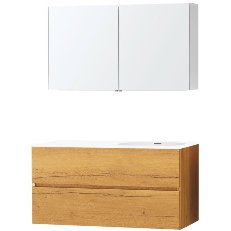 Meuble molto chêne gold 120 droite xonyx armoire toilette