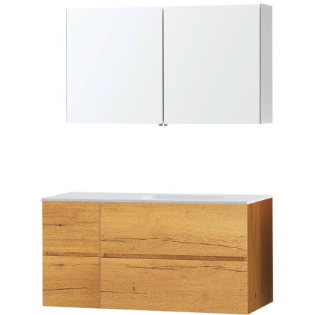 Meuble molto chêne gold 120 droite solide armoire toilette