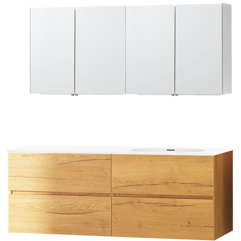 Meuble molto chêne gold 160 droite xonyx armoire toilette