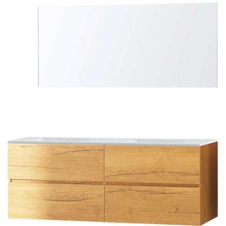 Meuble molto chêne gold 160 solide miroir